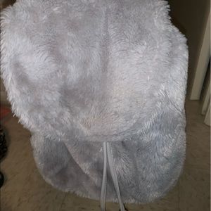 Soft grey mini backpack